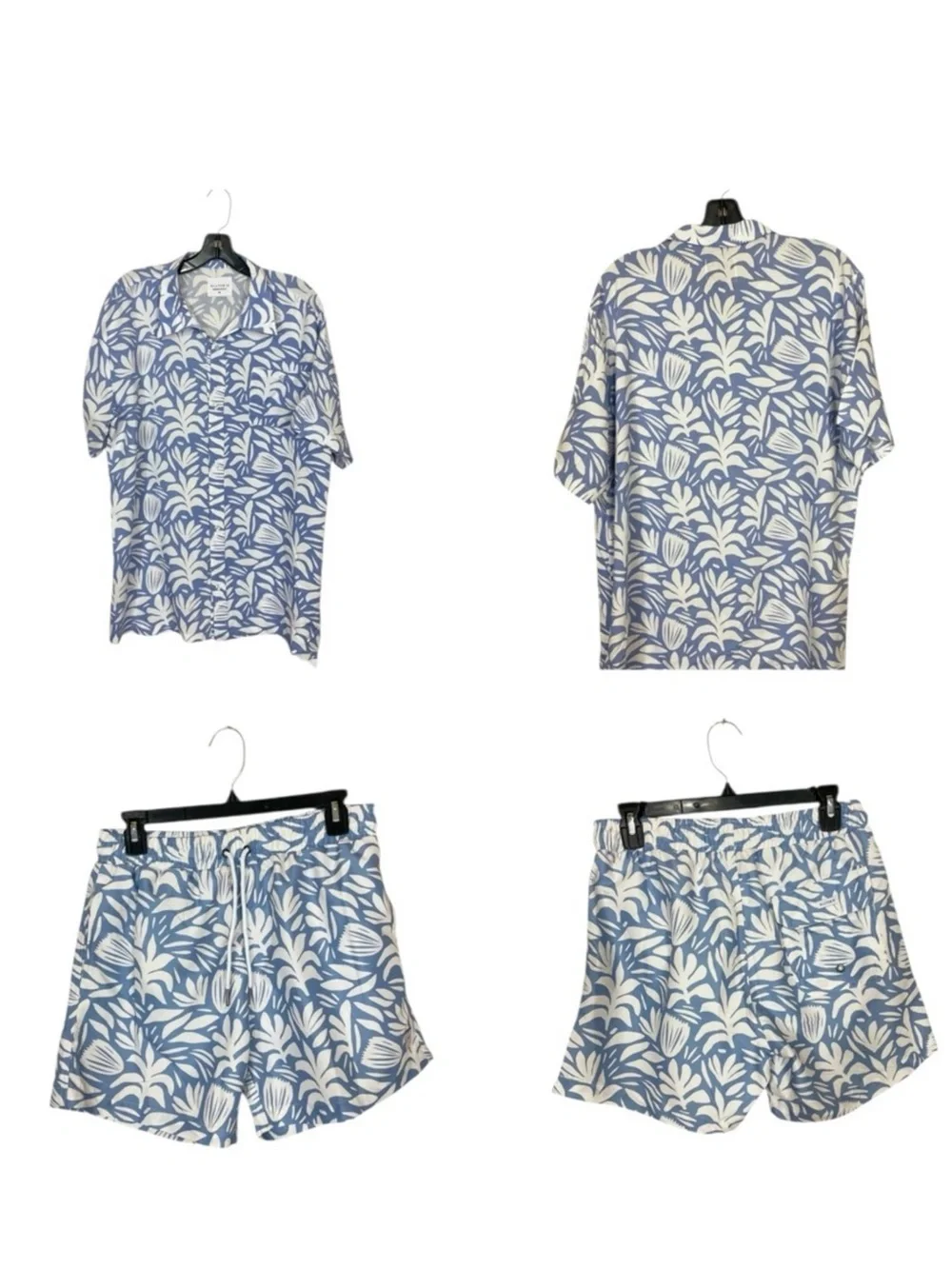 ALLFENIX Botanical Cabana Men's Swim Trunks and Shirt Set NWT